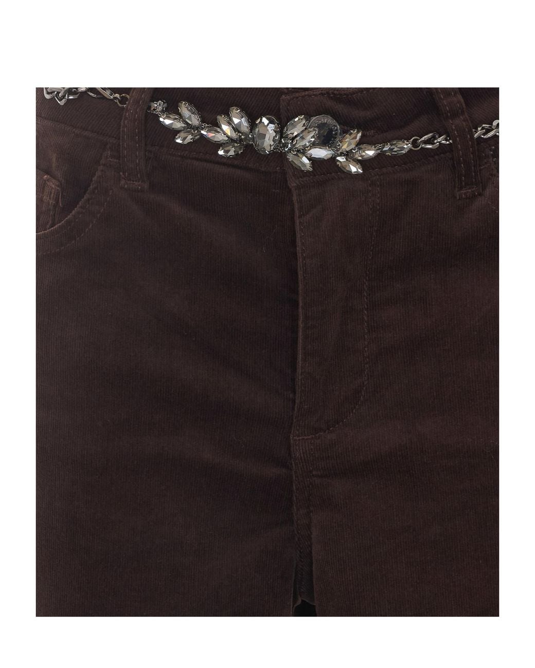 Liu Jo Brown Velvet Flare Pants
