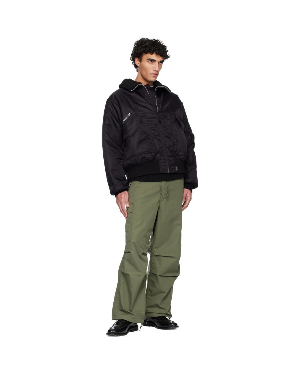 (w)taps Black Drab Es Pilot Jacket for men