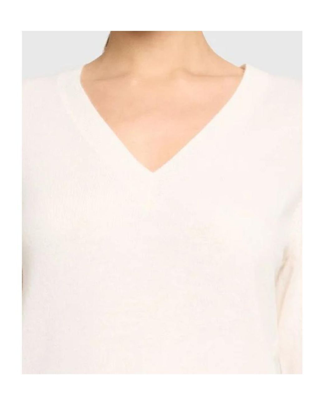 Burberry White Logo Cashmere Sweater