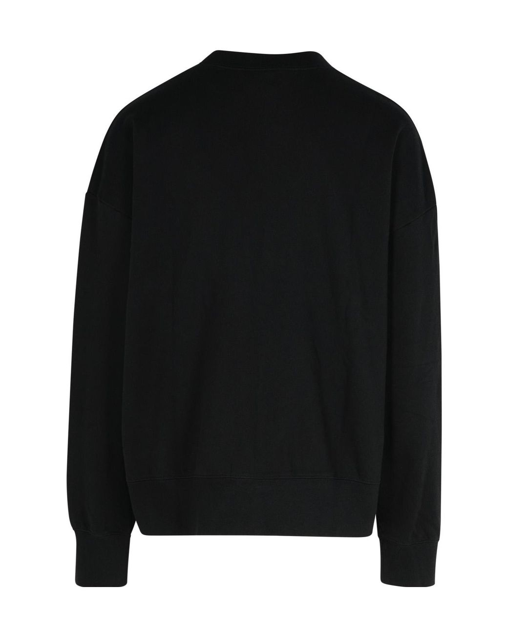 Palm Angels Black Logo Printed Crewneck Sweatshirt for men