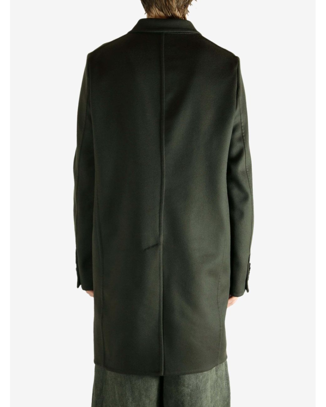 Givenchy Green Notch Lapel Single-Breasted Coat for men