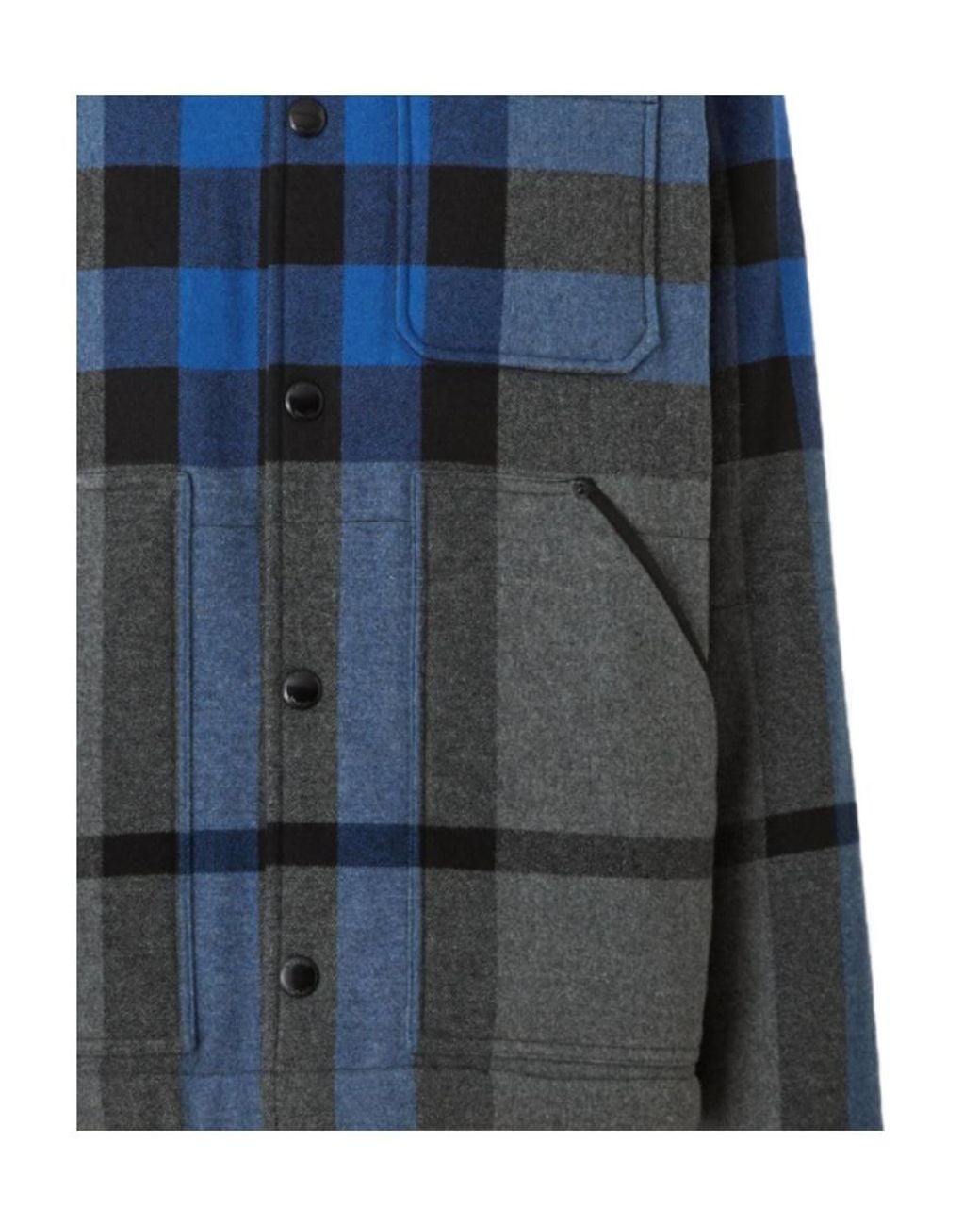 Burberry Blue Vintage Check Shirt Jacket for men