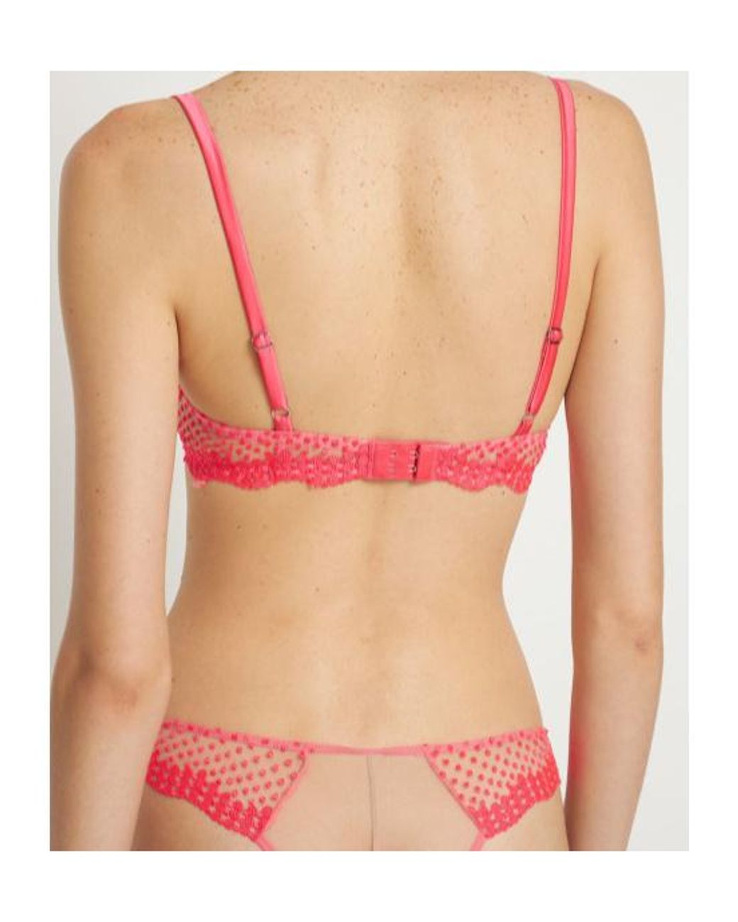 Fleur du Mal Pink Dotty Demi Bra