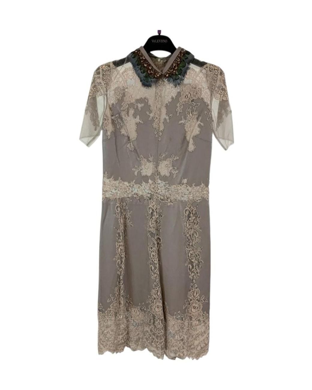 Valentino Gray Lace Dress
