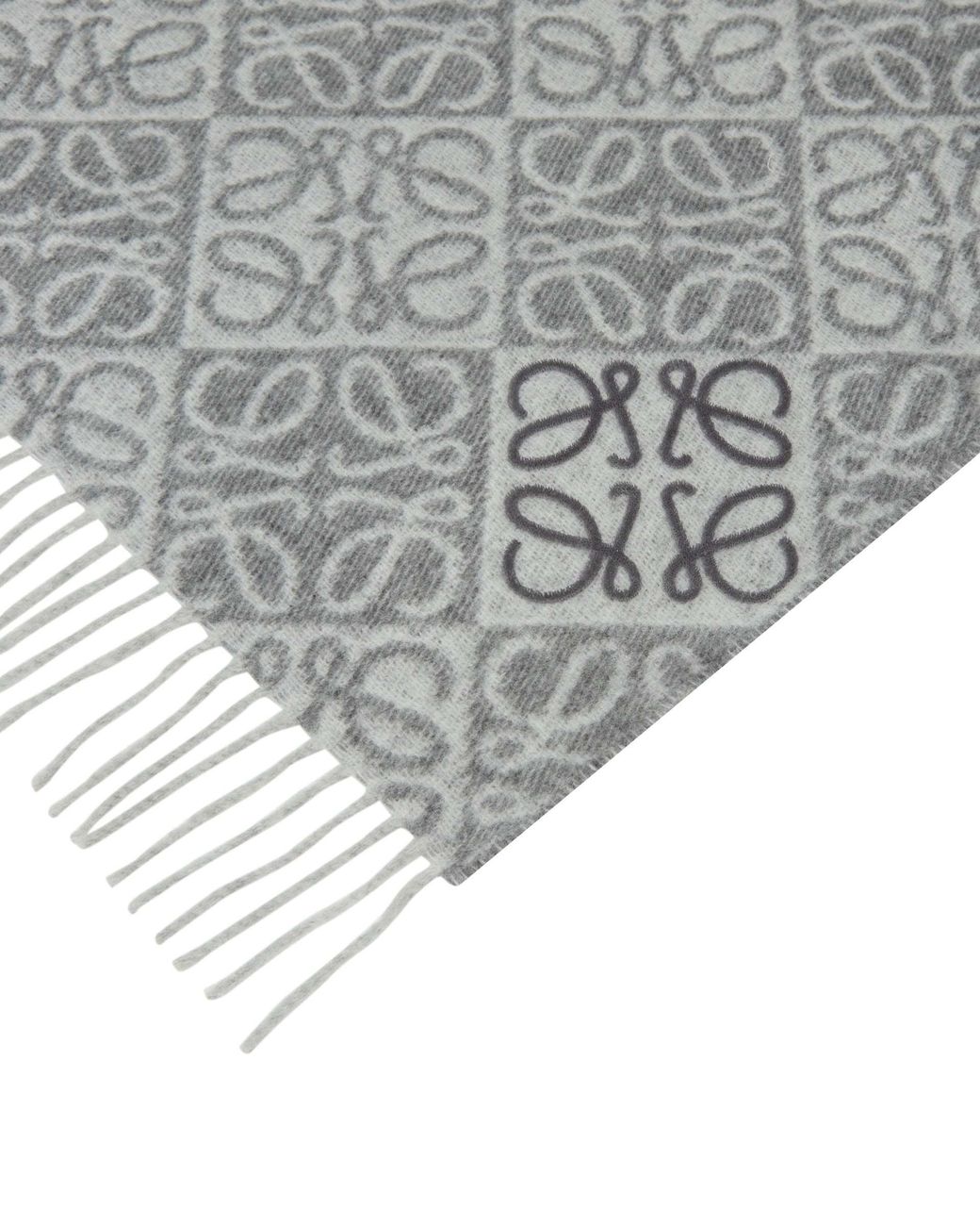 Loewe Gray Anagram Scarf for men