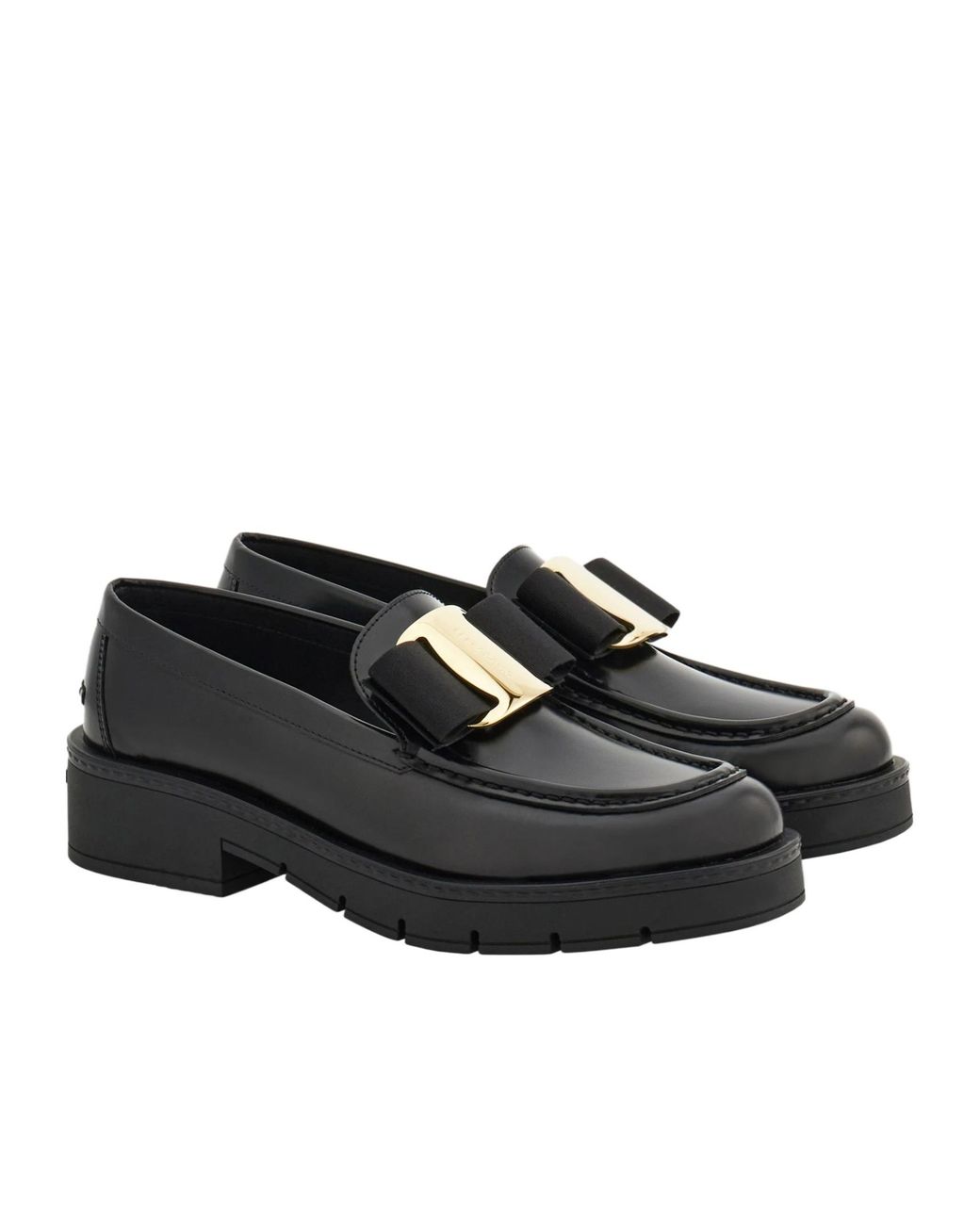 Ferragamo Black Ferragamo Mirty Slip-On Loafers