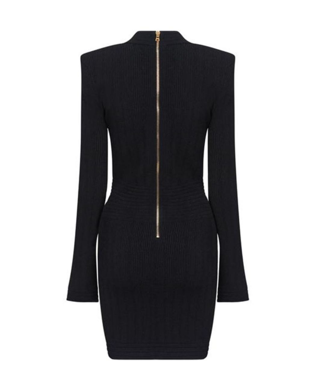Balmain Black V-Neck Dress