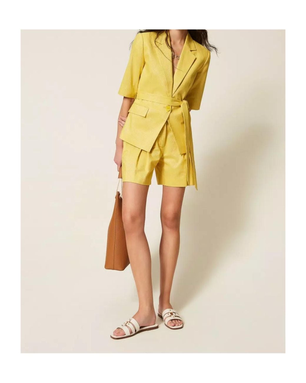 Twinset Yellow Lurex Blazer