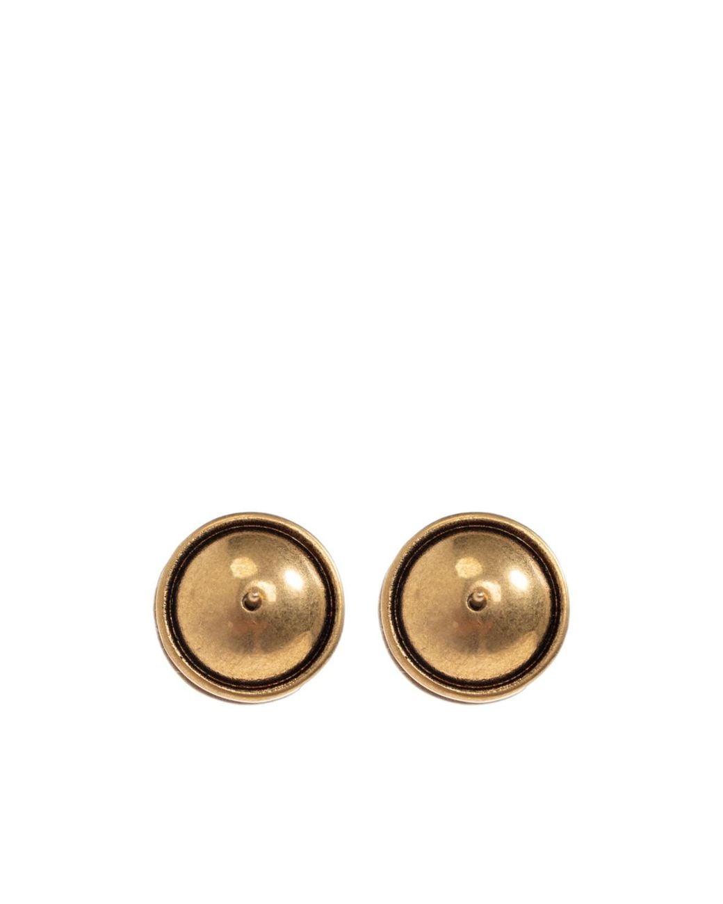 Versace Metallic Medusa Head Earrings