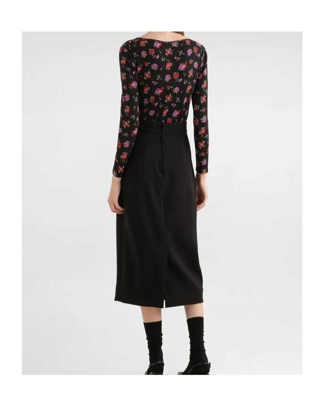 Dolce & Gabbana Black High-Waisted Midi Skirt