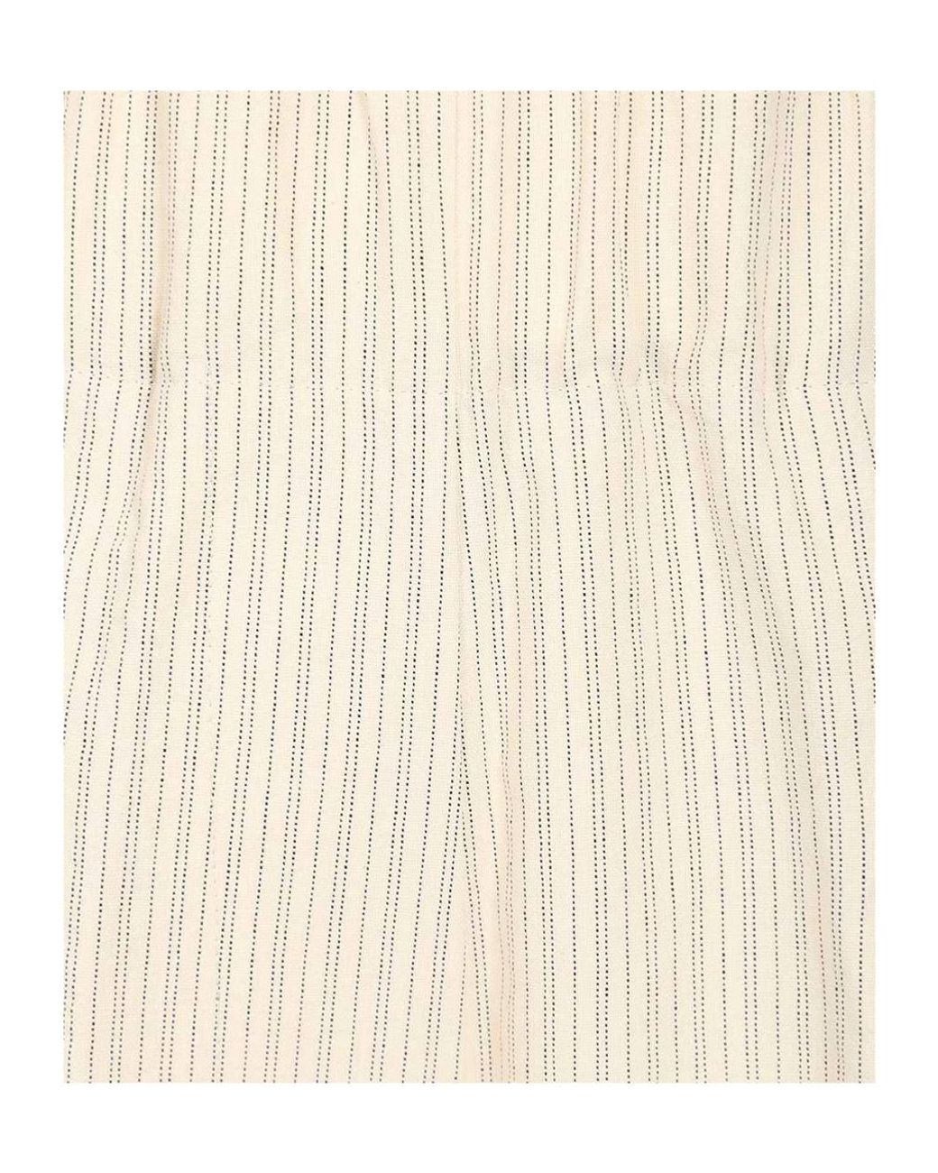 Dries Van Noten Natural Elasticated Waist Pleated Wide Pants