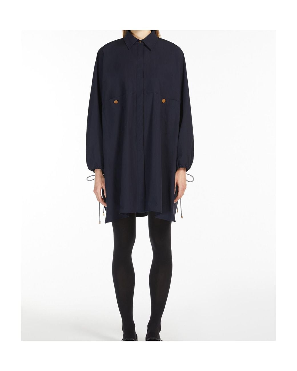 Max Mara Blue Cotton-Poplin Shirt Dress