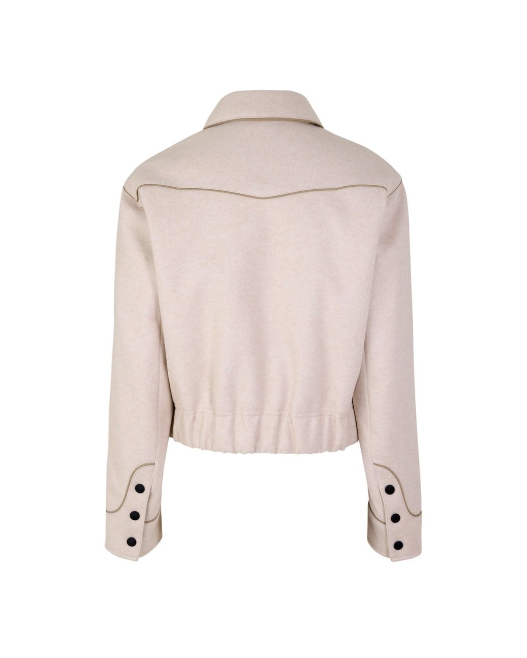 Moncler Natural Minimal Zip-Up Short Jacket