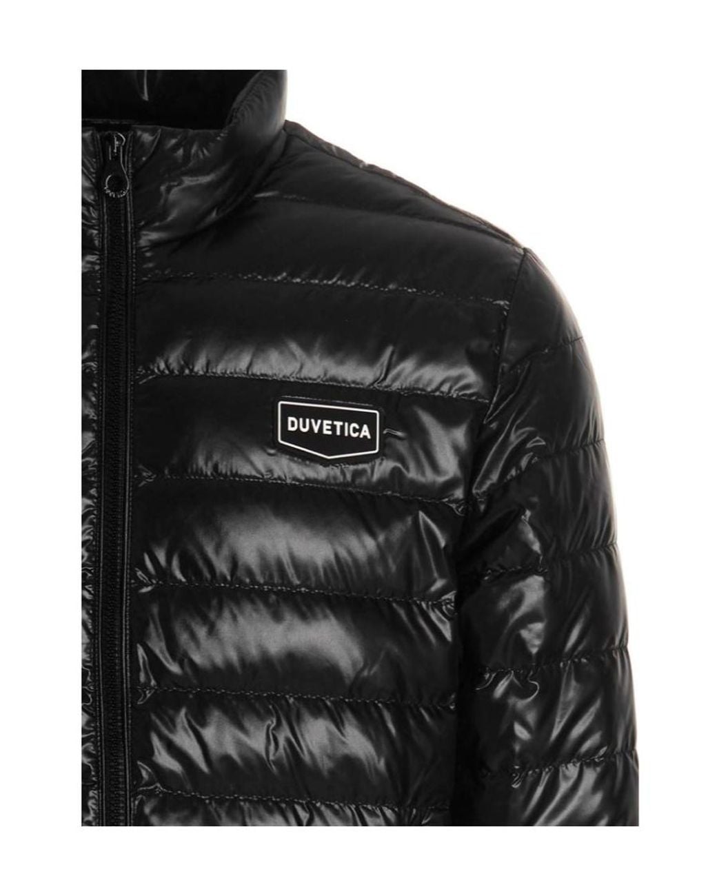 Duvetica Black Logo Down Jacket for men
