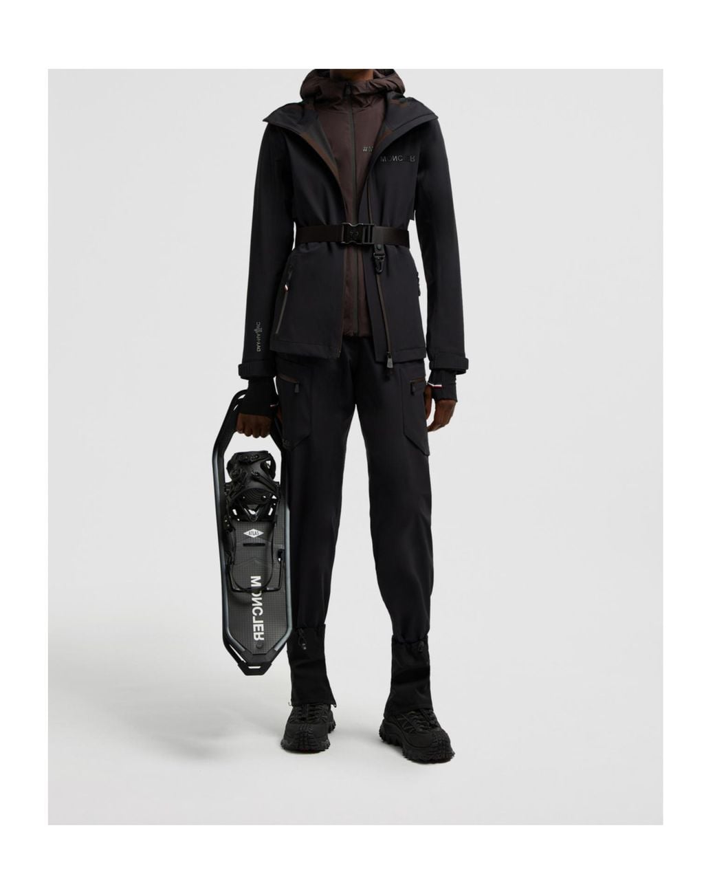 Moncler Black Grenoble Zip Detailed Straight Leg Trousers