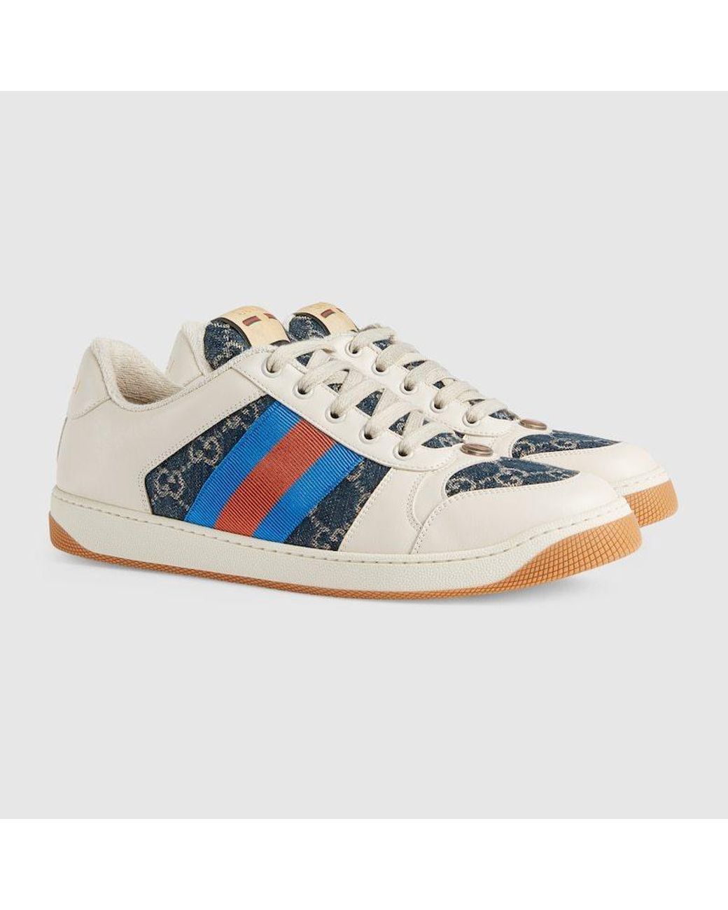 Gucci Blue Gg Screener Low-Top Sneakers for men