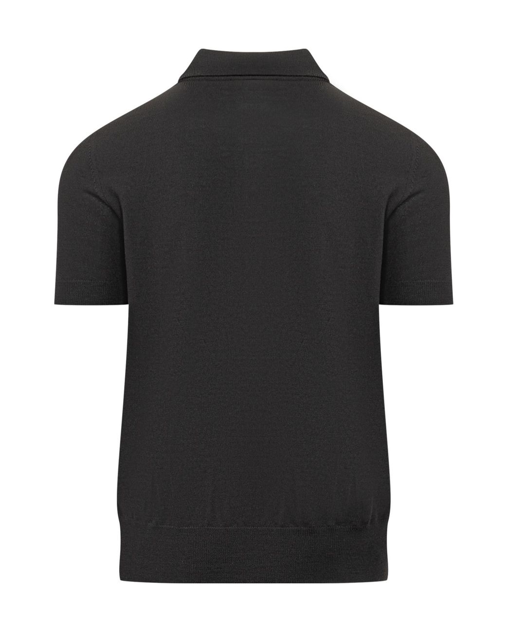 DSquared² Black D2 Leaf Knitted Polo Shirt for men