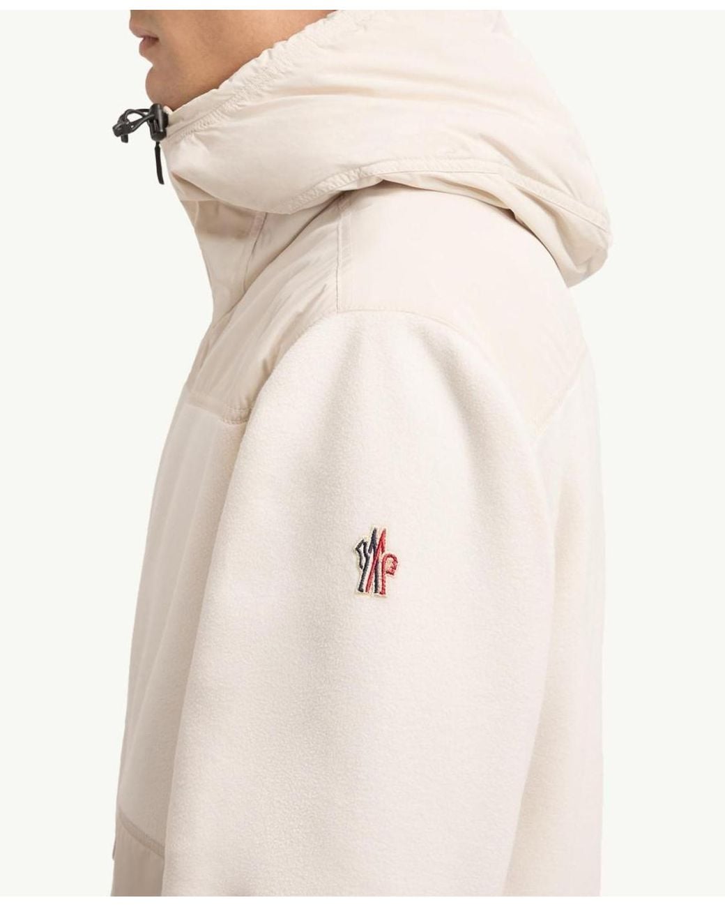 Moncler Natural Polartec Zip-Up Hoodie for men