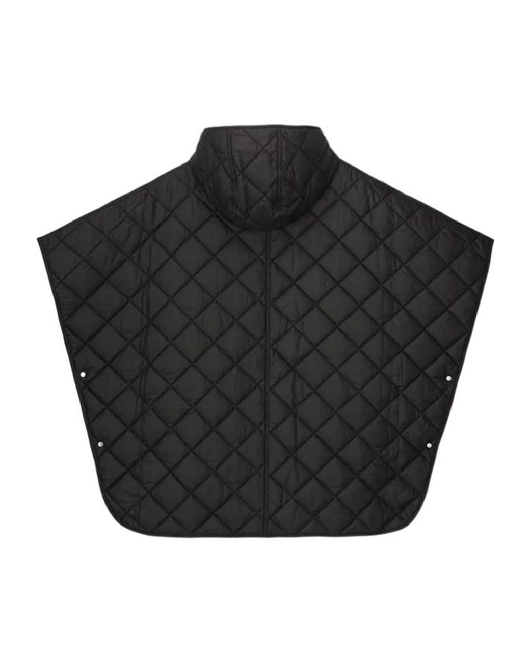 Burberry Black Quilted Hooded Cape