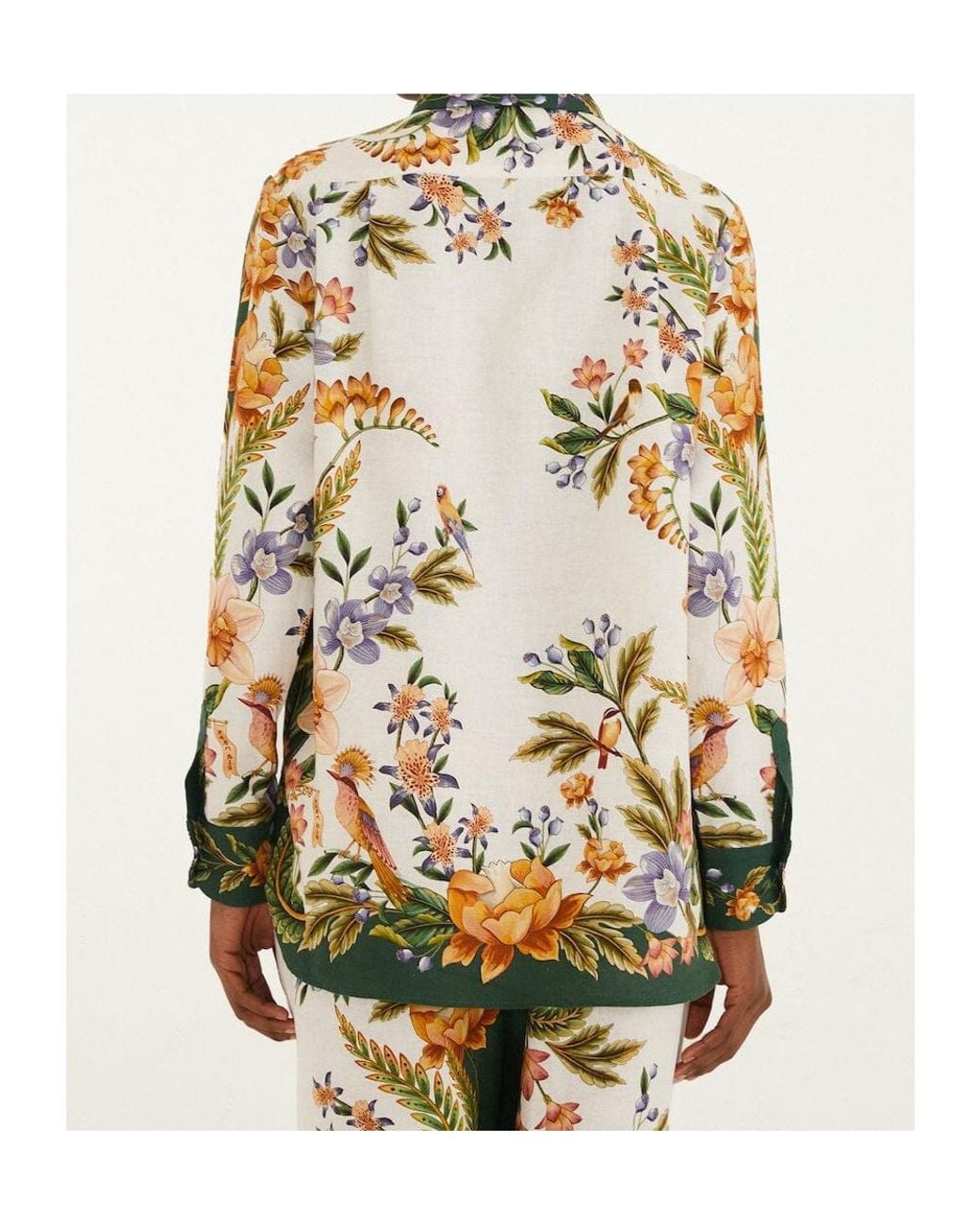 Farm Rio Multicolor Floral-Print Long-Sleeve Shirt