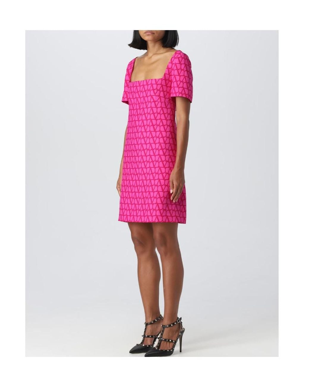 Valentino Pink Toile Iconographe-Print Minidress