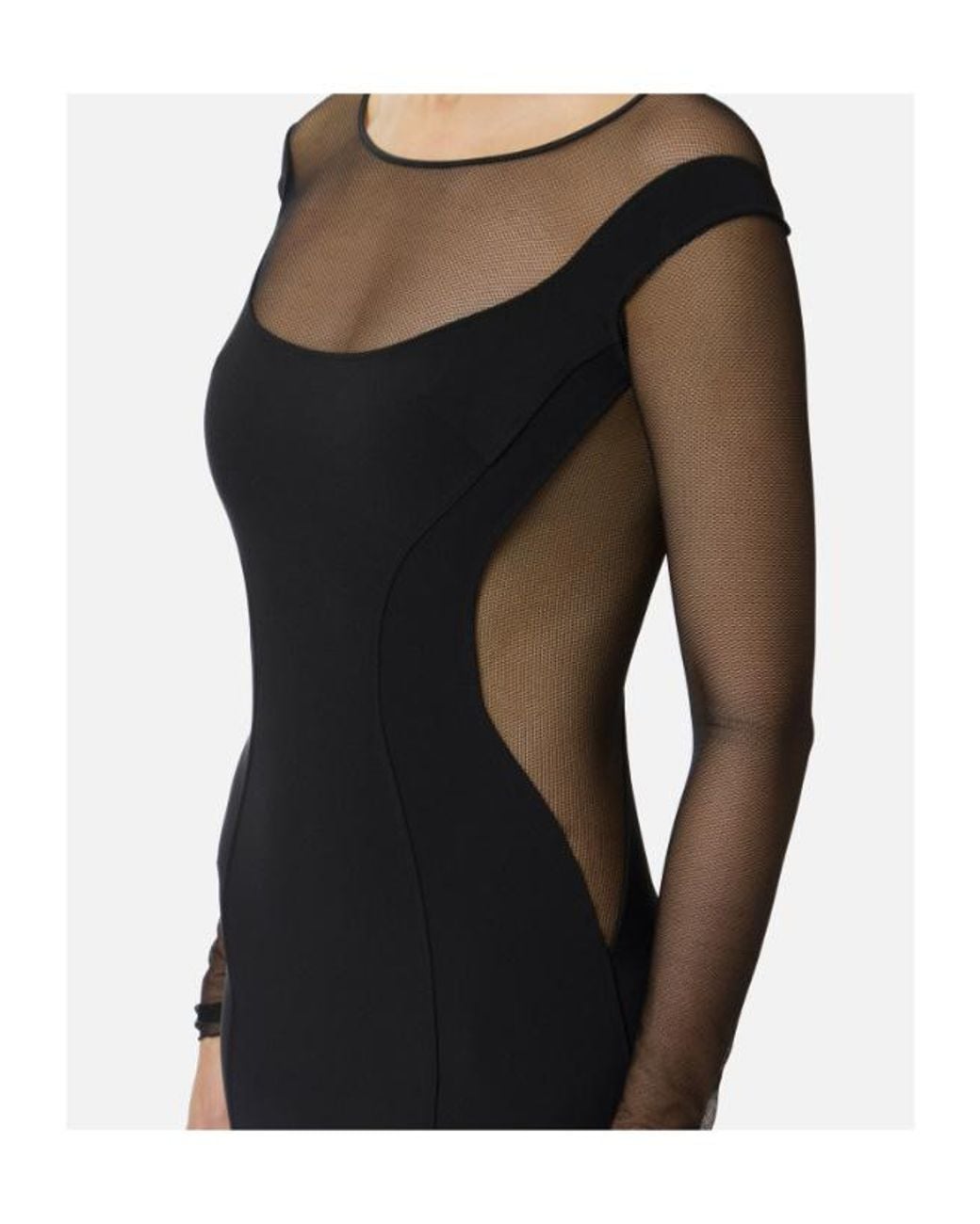 Elisabetta Franchi Black Midi Evening Dress