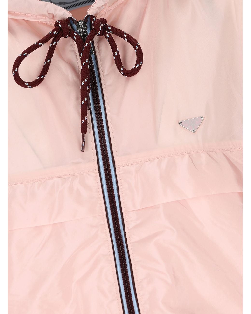 Prada Pink Zip-Up Hooded Jacket