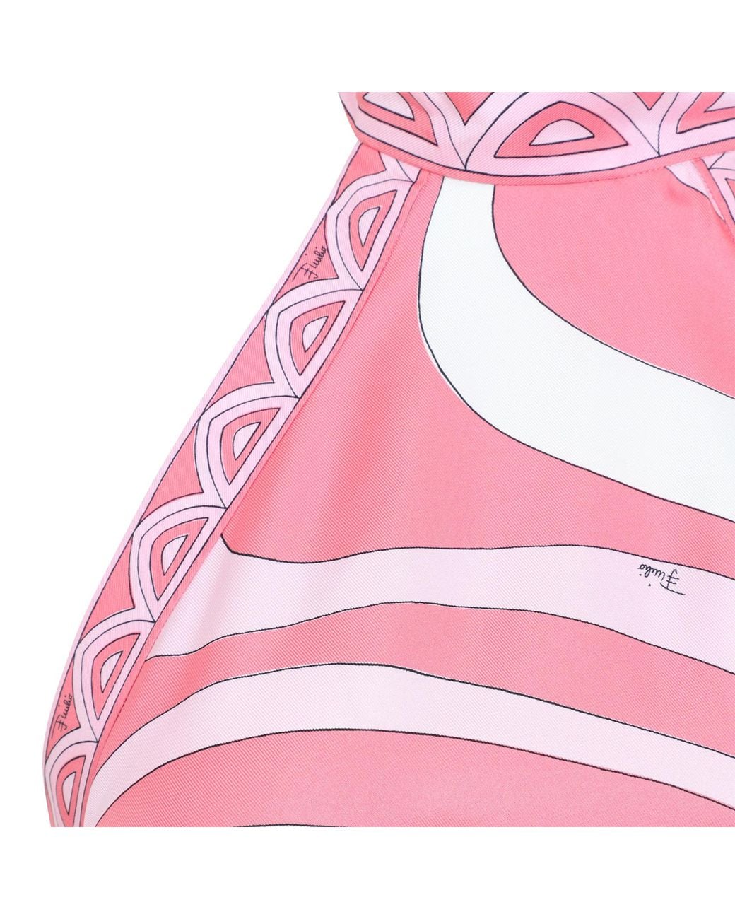 Emilio Pucci Pink Printed Halterneck Scarf Top