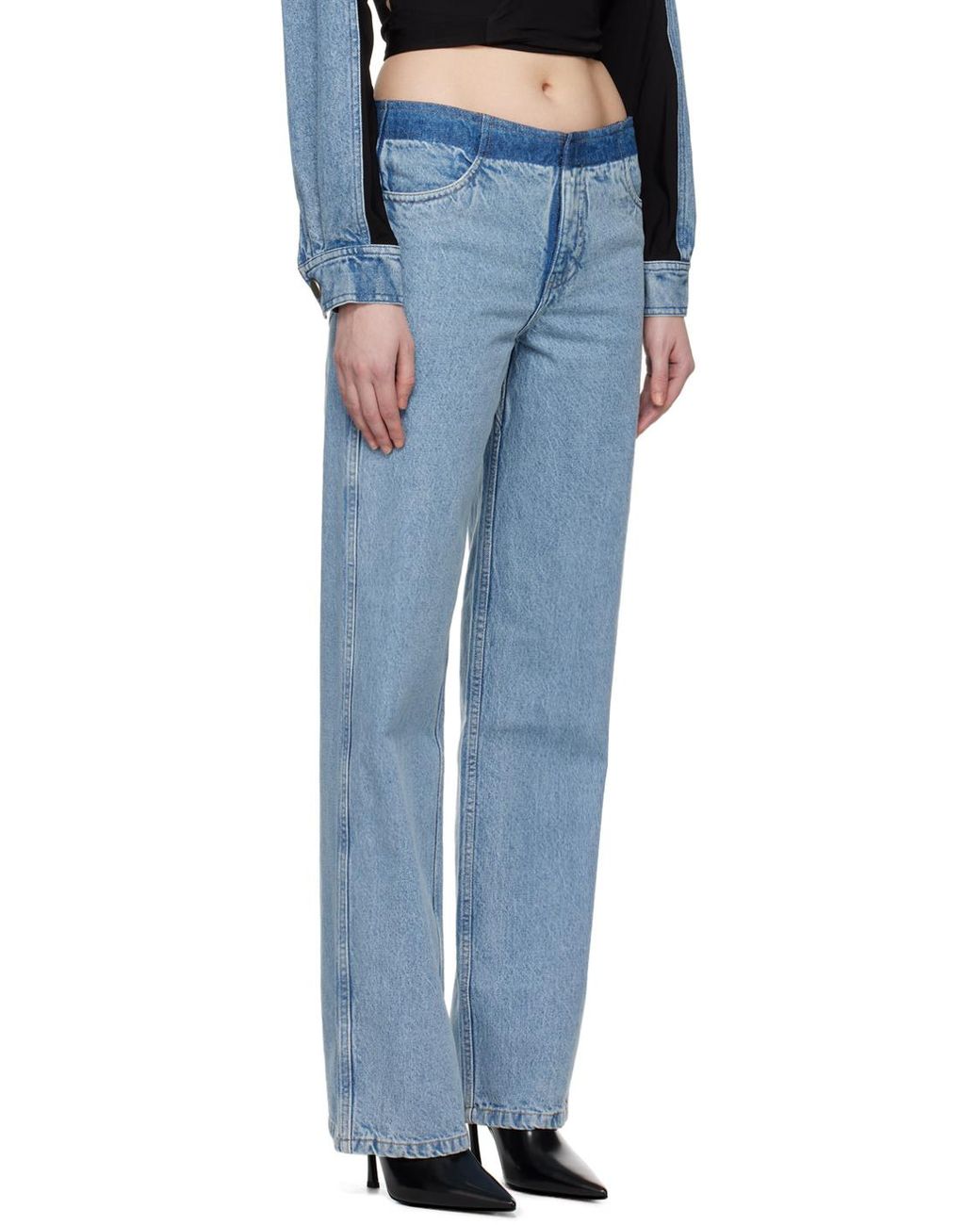 Christopher Esber Blue Deconstruct Denim Jean