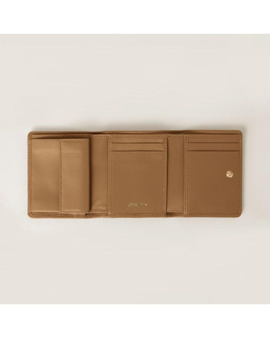 Miu Miu Brown Logo-Lettering Wallet