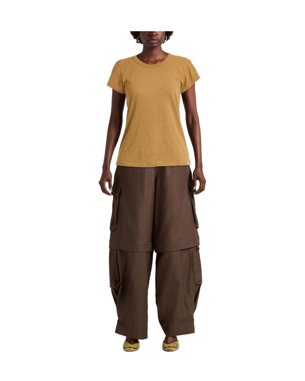 Rag & Bone Natural Solid Color T-Shirt