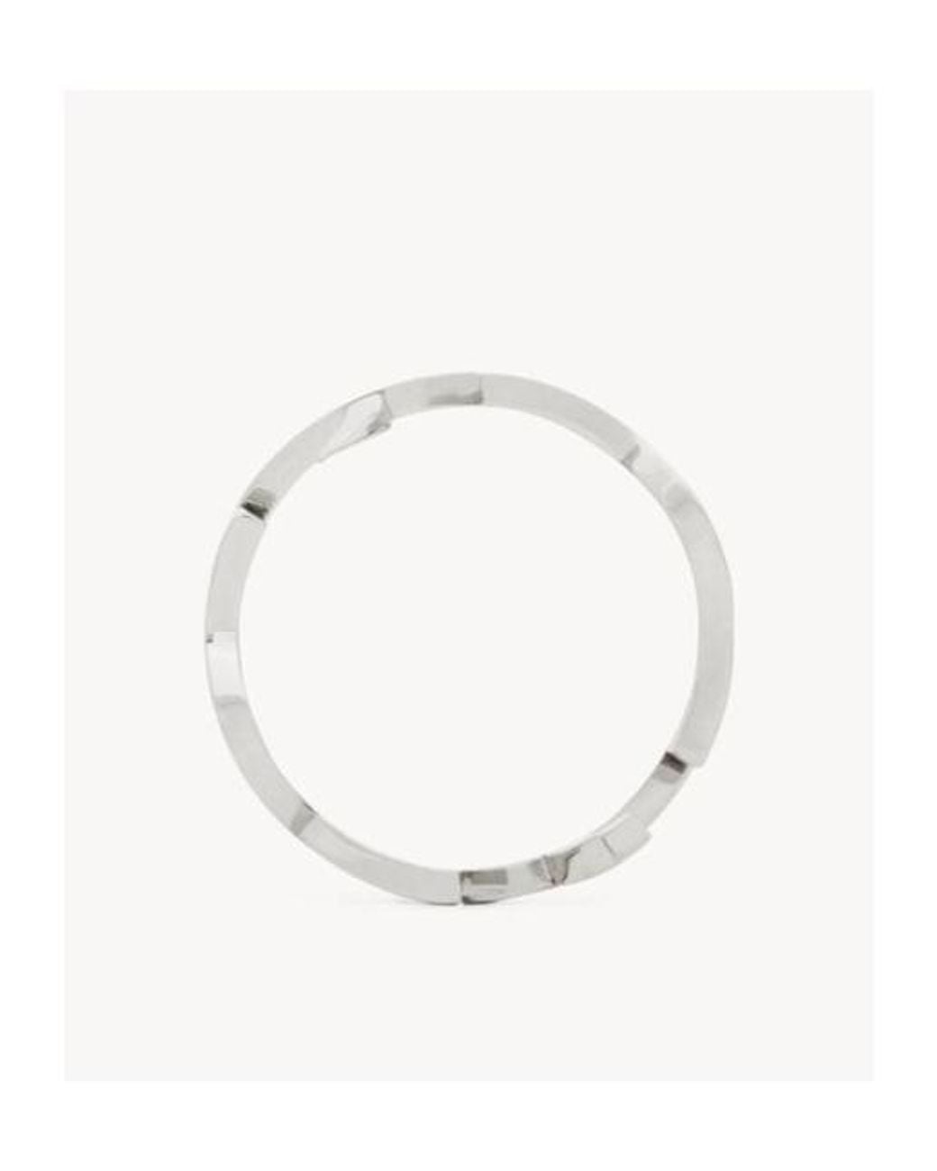 Saint Laurent White Cassandre Ring for men