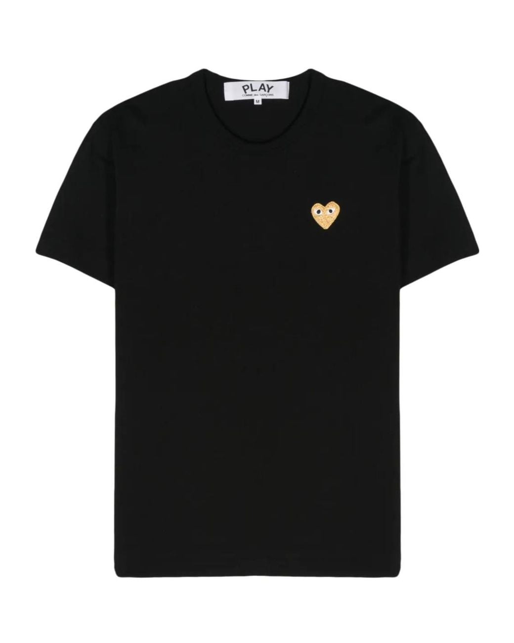 COMME DES GARÇONS PLAY Black Heart-Patch Cotton T-Shirt for men