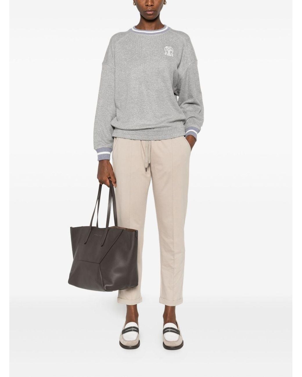 Brunello Cucinelli Gray Sweaters