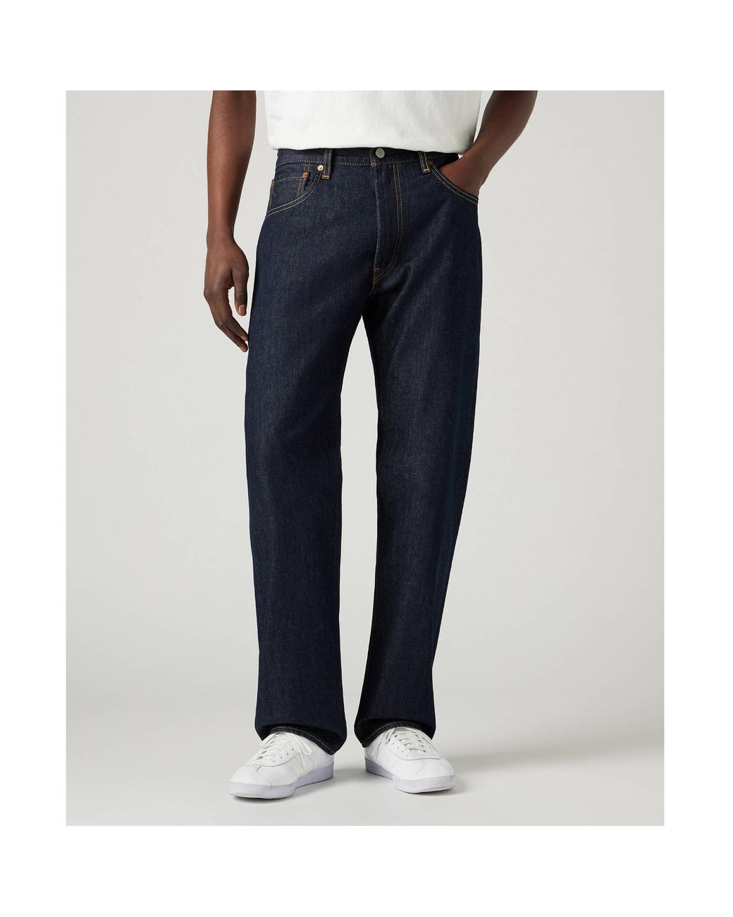 Levi's Blue 555 Relaxed Straight Trousers for men