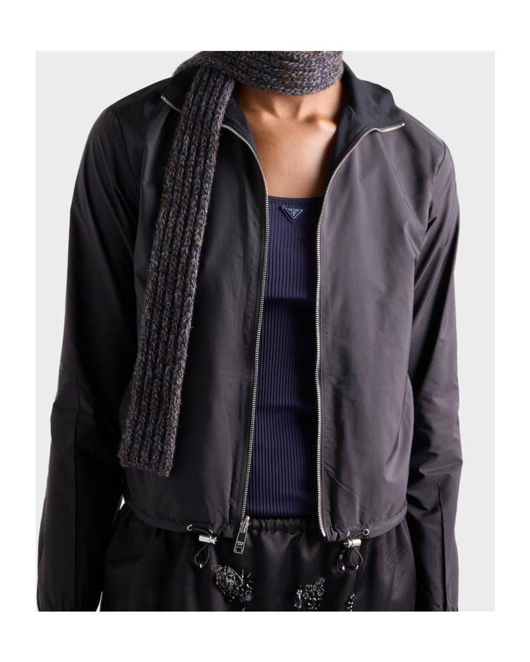 Prada Blue Reversible Zip-Up Jacket