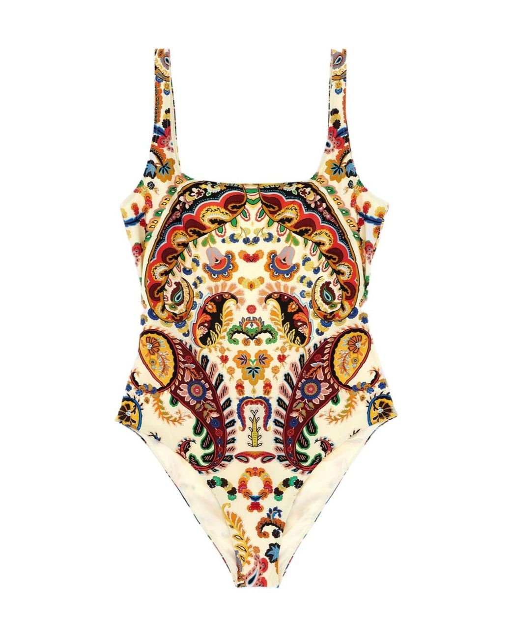Etro White Floral One-Piece Swimsuit