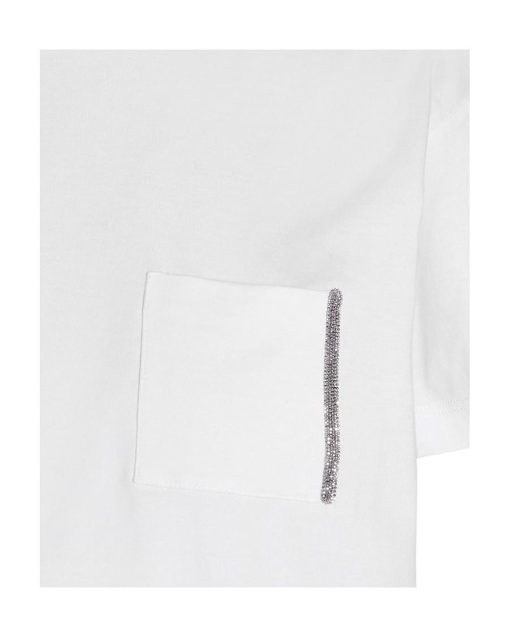 Fabiana Filippi White T-Shirt With Round Neck And Short Sleeves