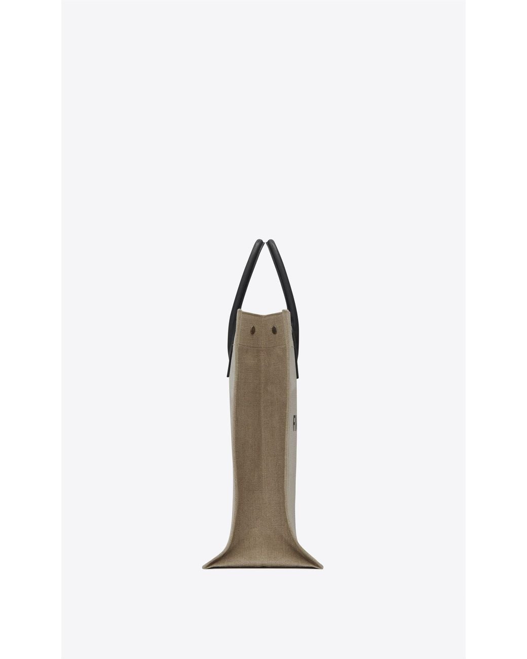 Saint Laurent Gray Logo-Print Tote Bag
