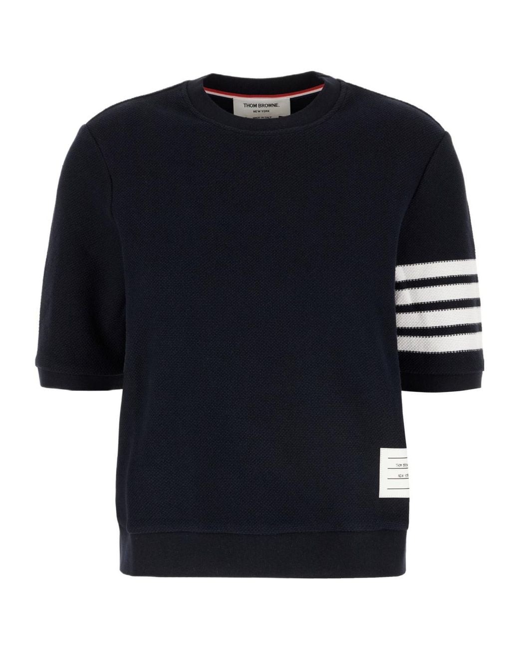 Thom Browne Blue 4-Bar Knitted T-Shirt