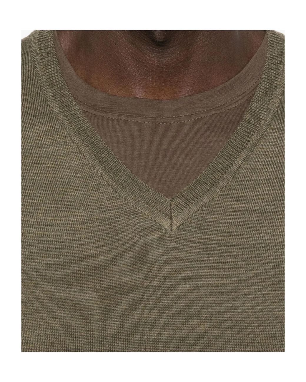 Polo Ralph Lauren Green V-Neck Wool Sweater for men