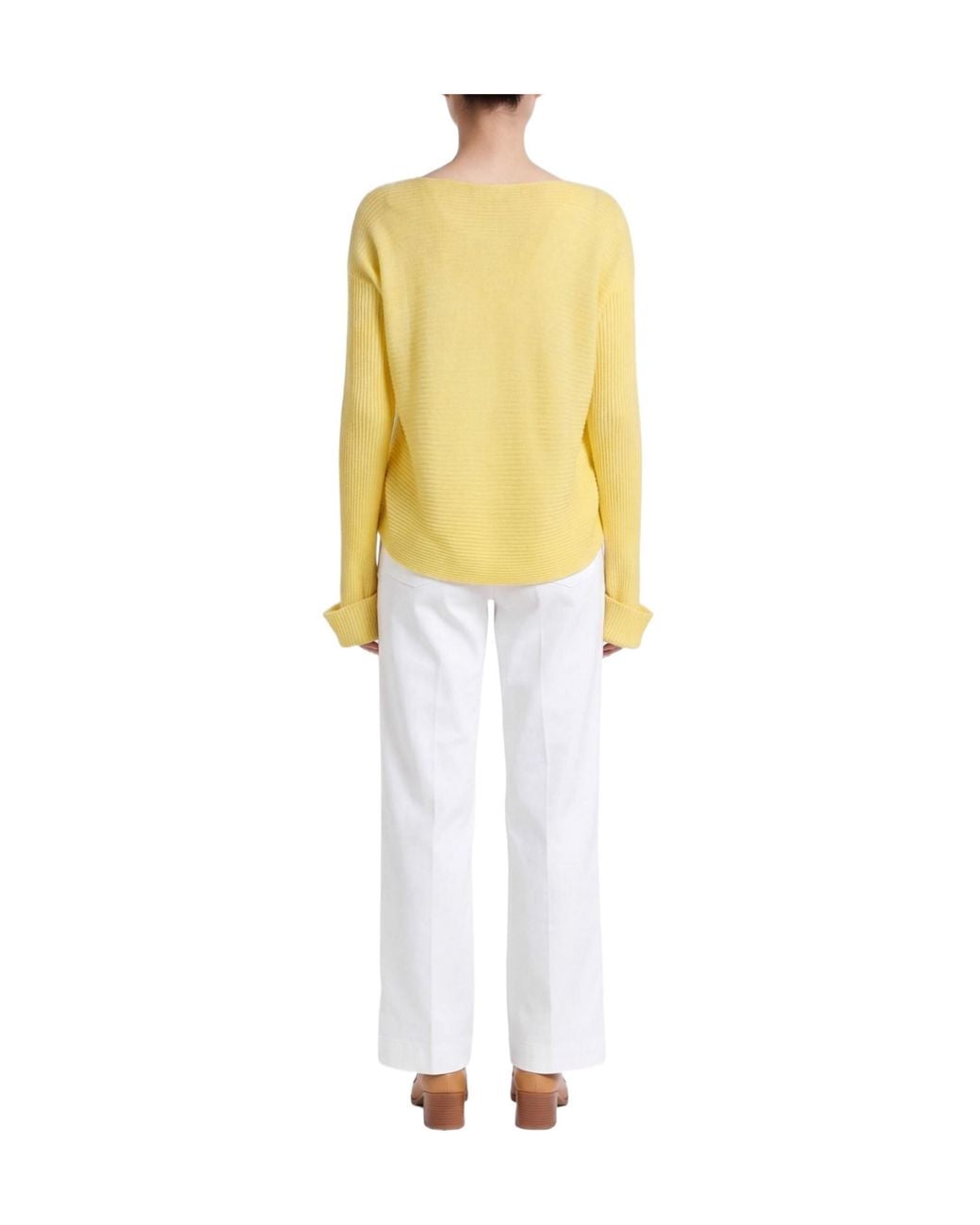MAX&Co. Yellow Solid-Color Lightweight Knitwear