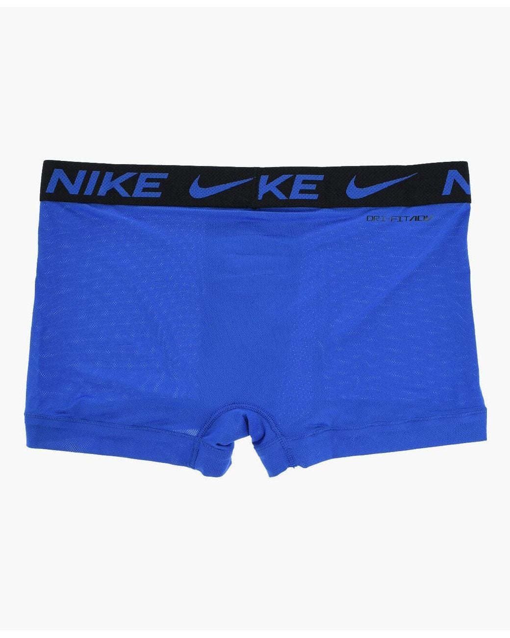 Nike Blue Dri-Fit Boxers With Logo Elastic Waistband 3-Pack for men