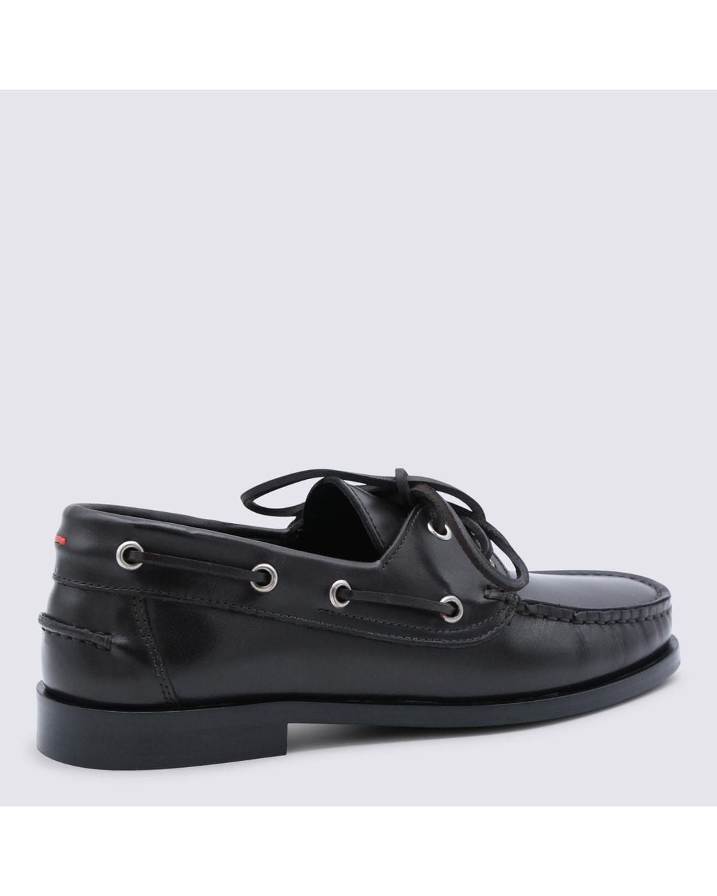 Aeyde Black Harris Round Toe Lace-Up Shoes