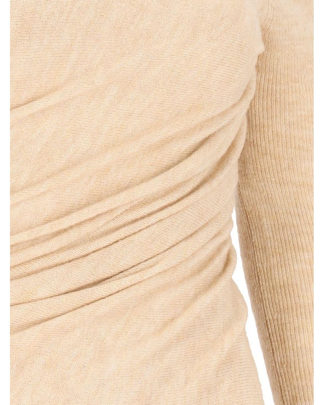DIESEL White Elly Draped Knitted Bodysuit
