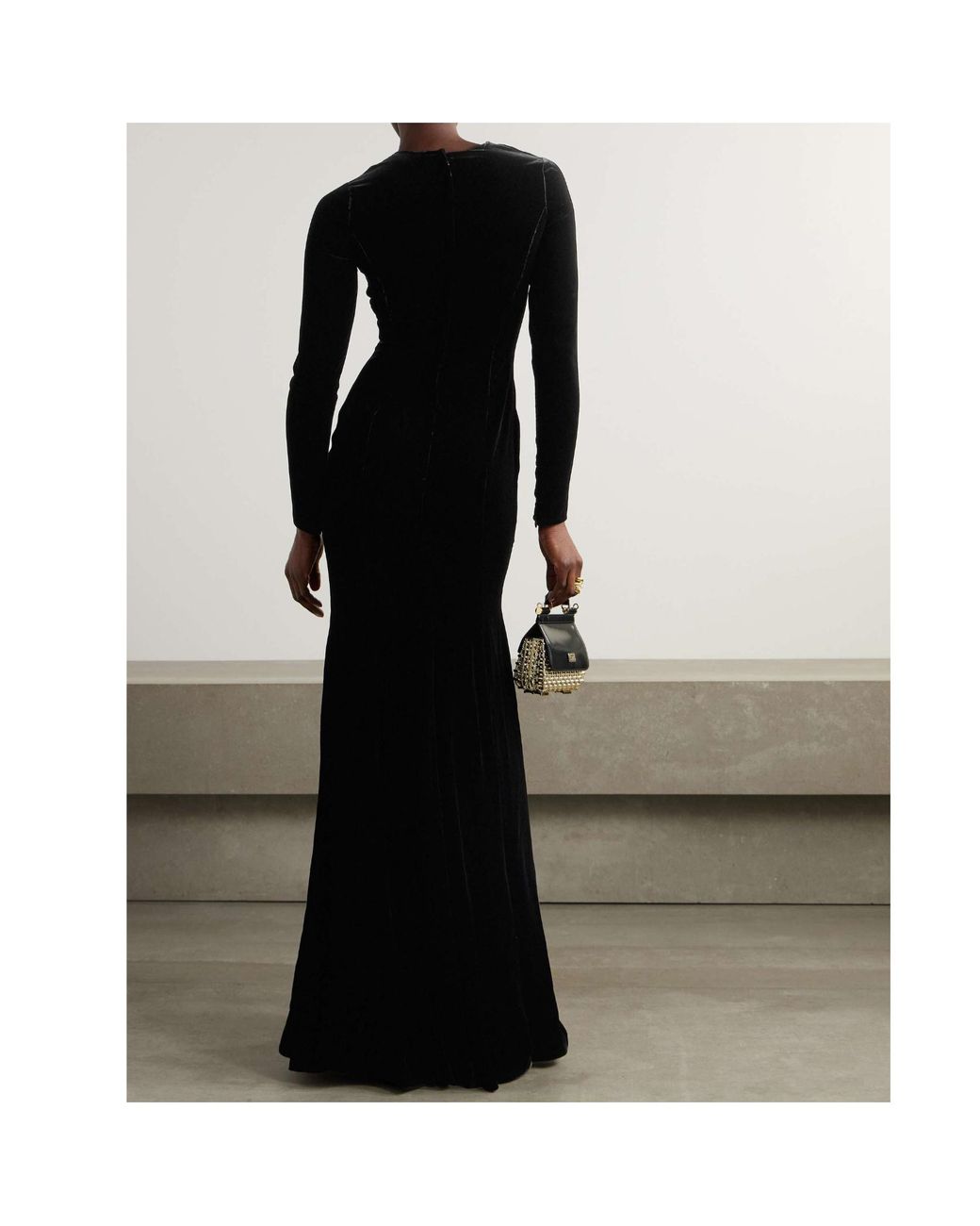 Dolce & Gabbana Black Velvet Gown