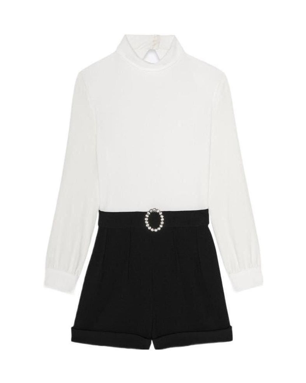 Saint Laurent White High Waist Backless Playsuit
