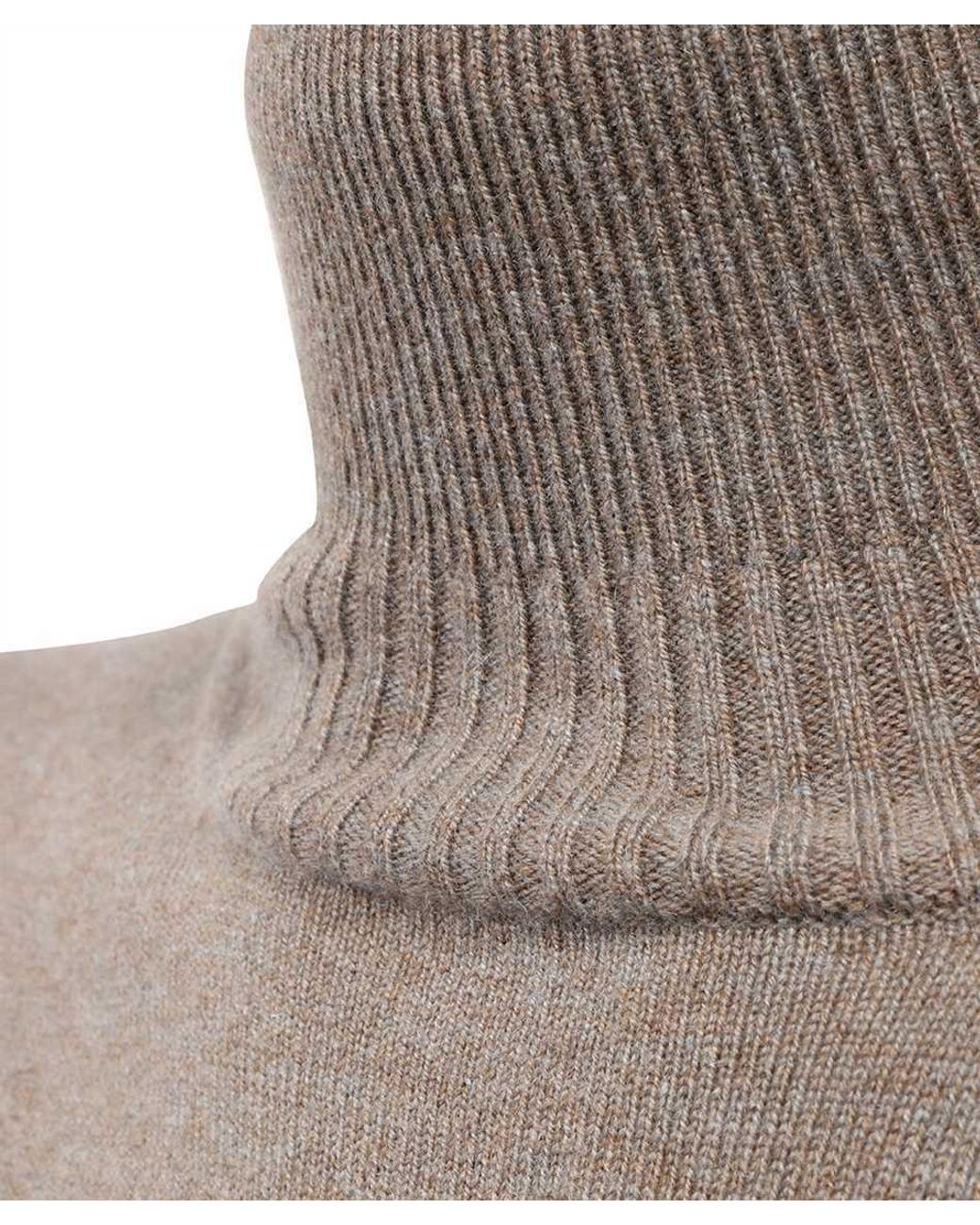Yves Salomon Gray High-Neck Sweater