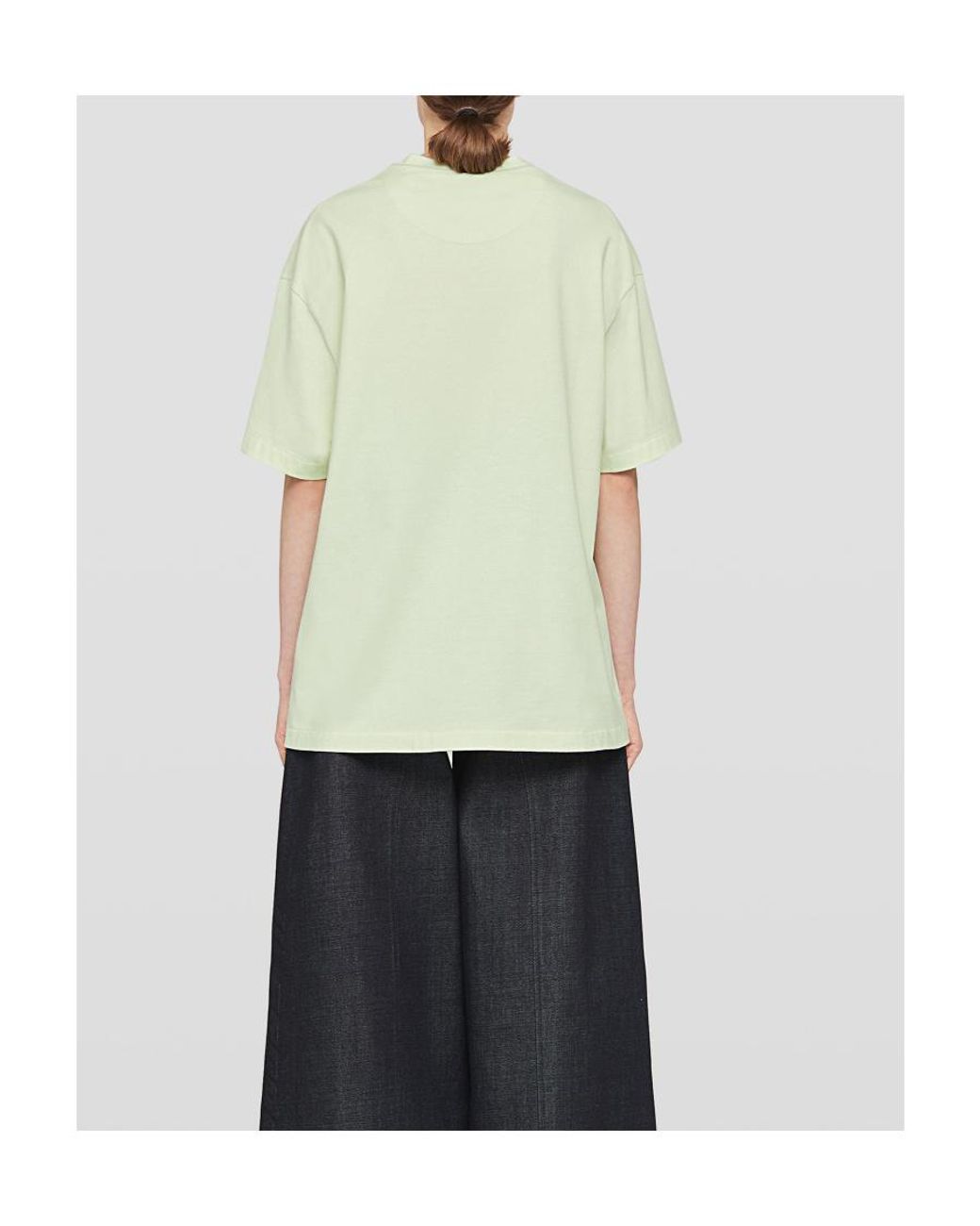 Jil Sander White Graphic Printed Oversize T-Shirt
