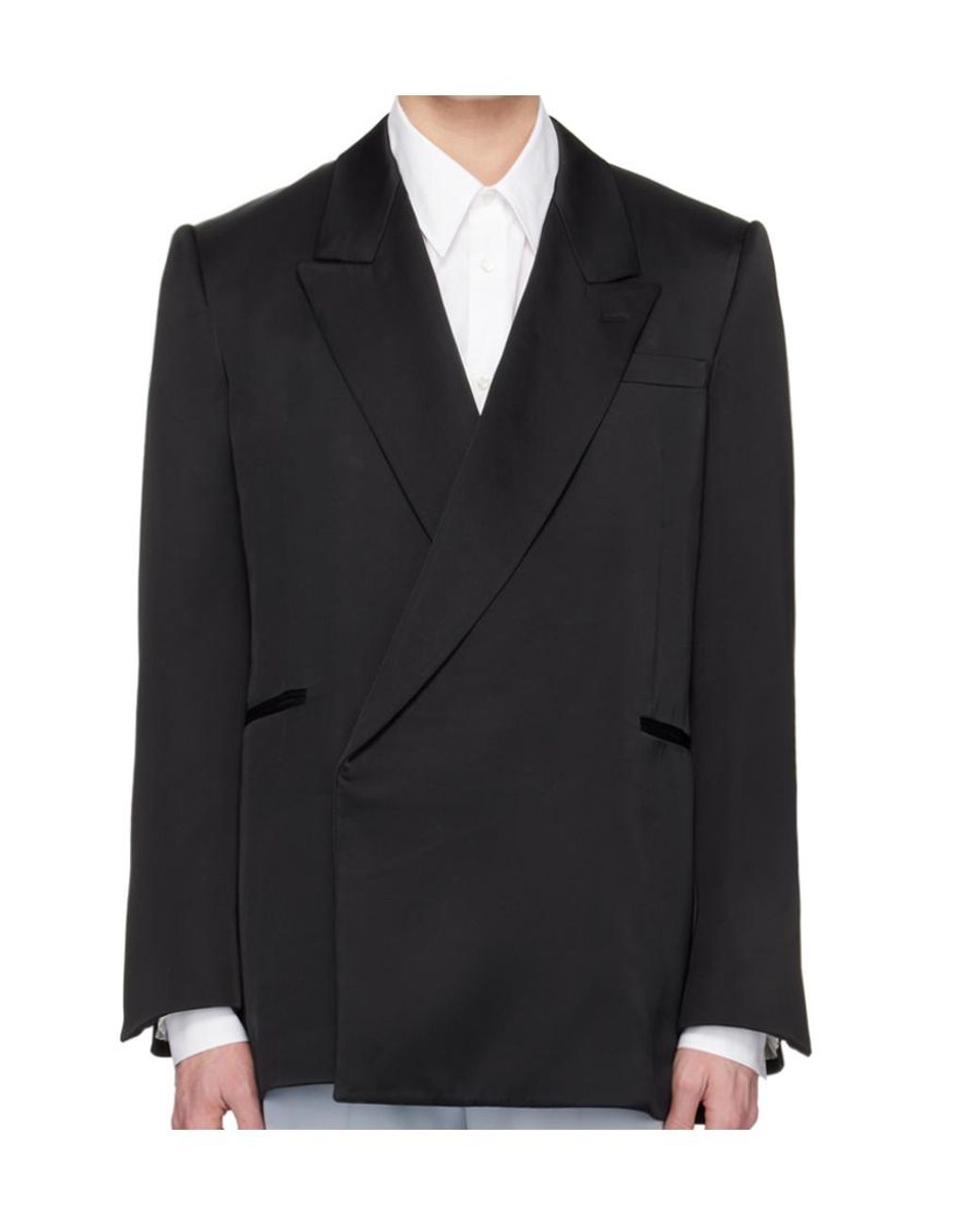 McQueen Black Double Breasted Tailored Blazer for men
